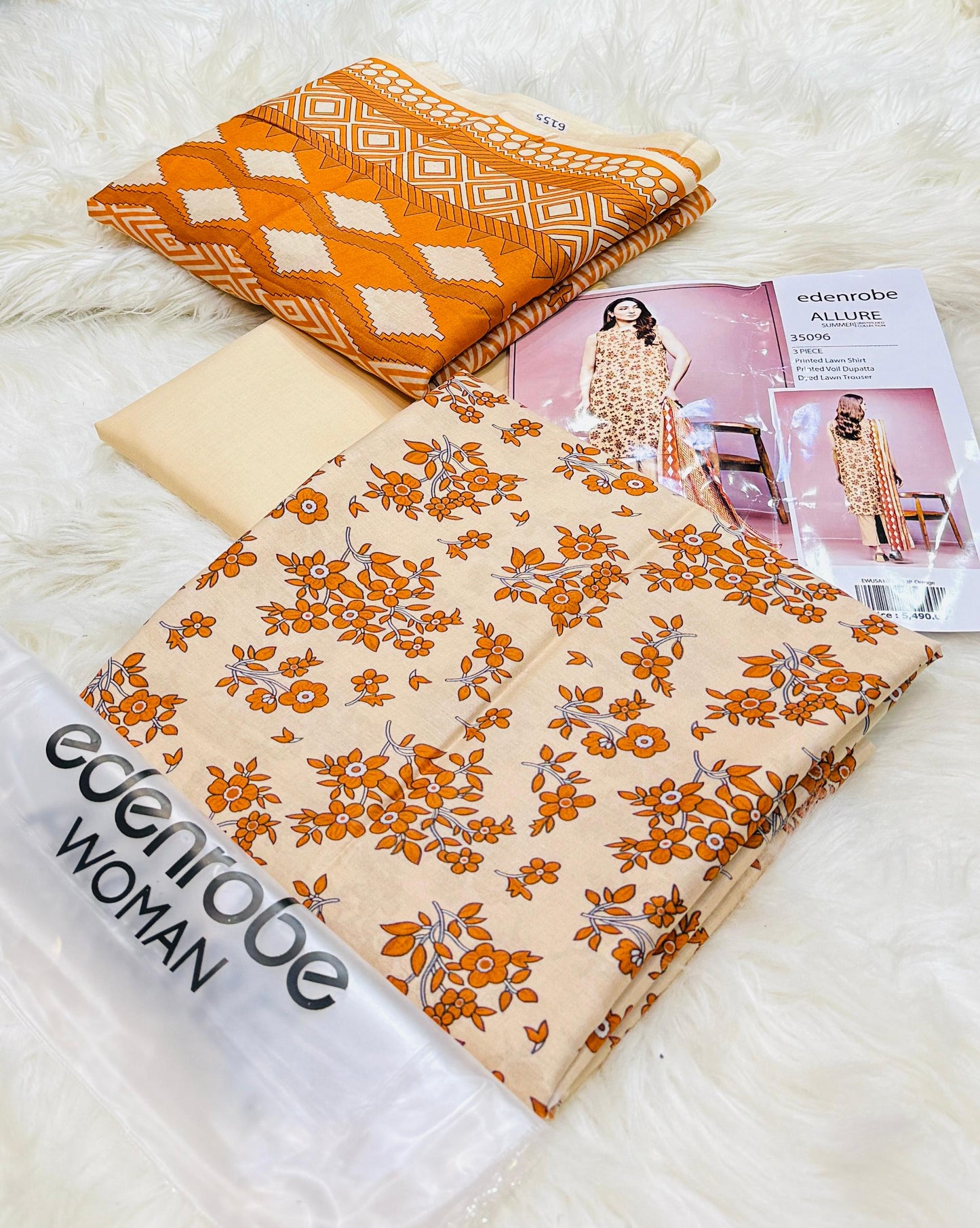 Edenrobe | 100% Original 3PC Printed Lawn Suit | Digital Print Shirt & Dupatta | Guaranteed Quality
