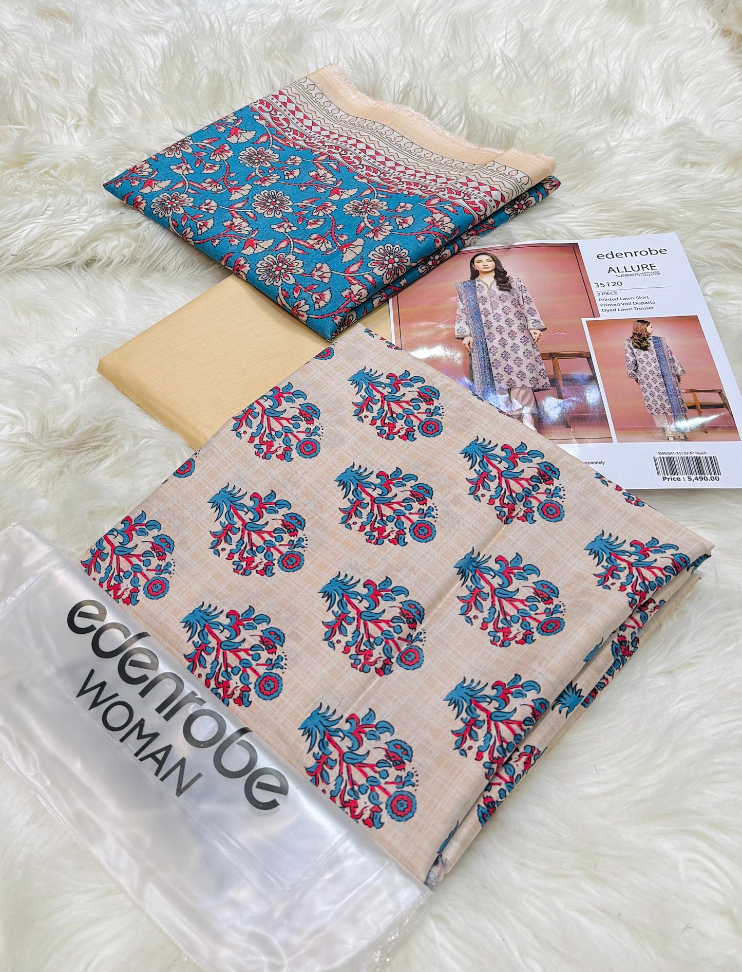 Edenrobe | 100% Original 3PC Printed Lawn Suit | Digital Print Shirt & Dupatta | Guaranteed Quality