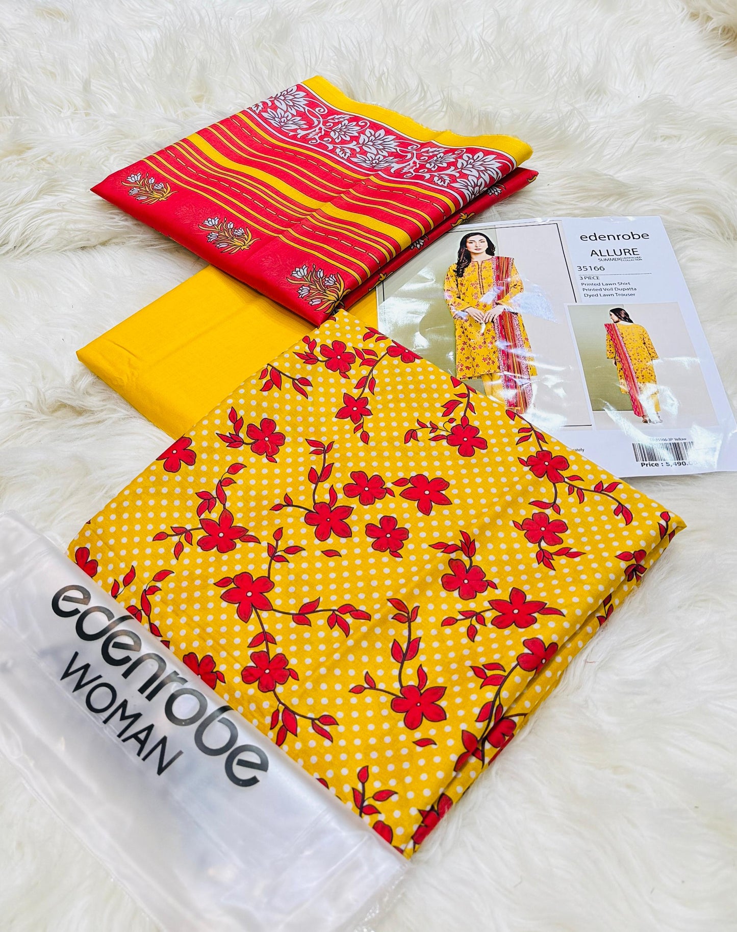 Edenrobe | 100% Original 3PC Printed Lawn Suit | Digital Print Shirt & Dupatta | Guaranteed Quality