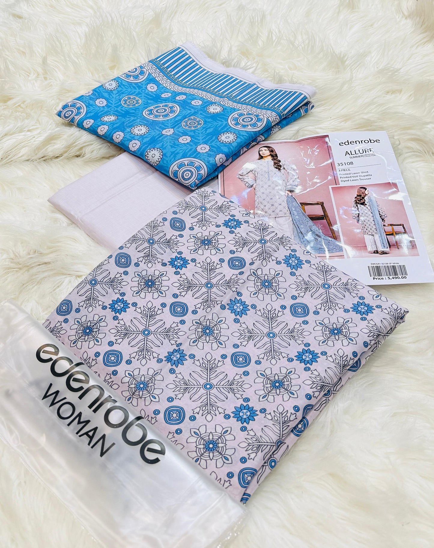 Edenrobe | 100% Original 3PC Printed Lawn Suit | Digital Print Shirt & Dupatta | Guaranteed Quality