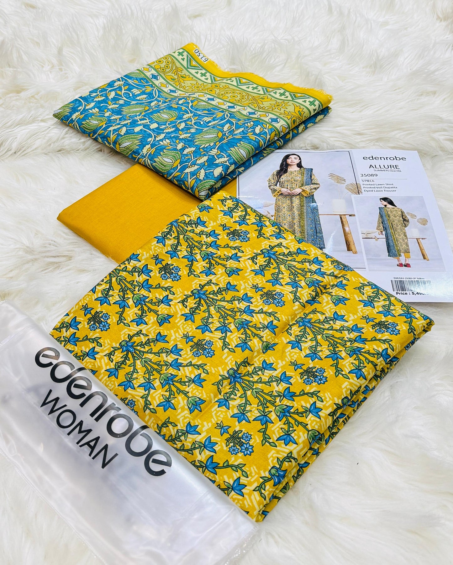 Edenrobe | 100% Original 3PC Printed Lawn Suit | Digital Print Shirt & Dupatta | Guaranteed Quality