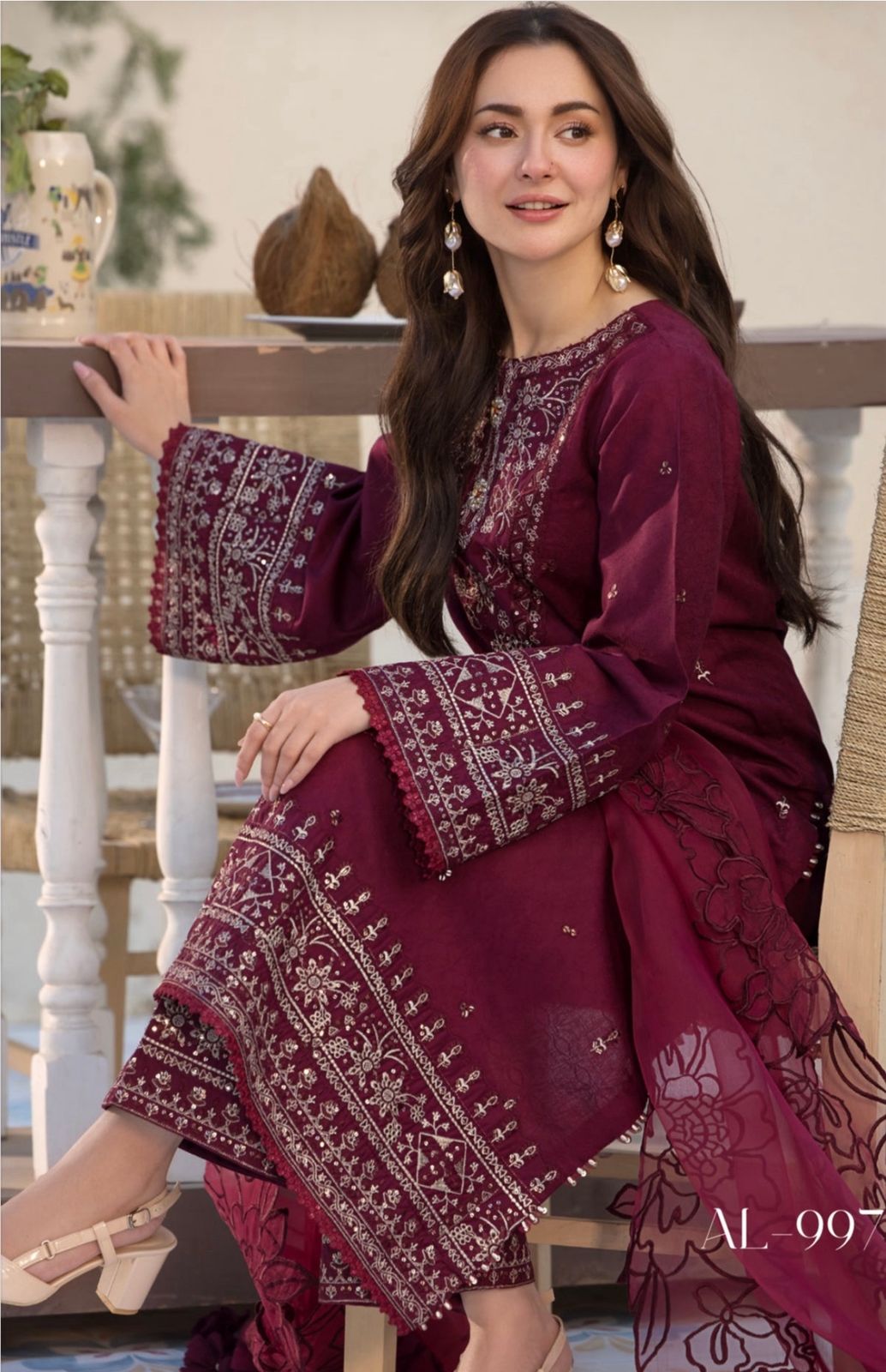 SUMMER LUXURY COLLECTION – QALAMKAR 3PC Suit